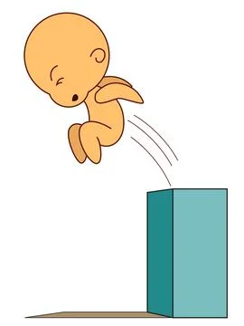 Cartoon character Jumping Stock Illustration