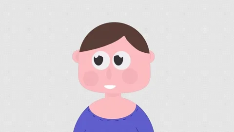 Cartoon Character Looking Around On Alpha Channel Stock Footage 295860866
