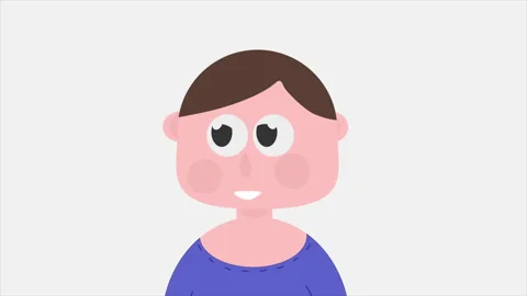 Cartoon Character Looking Around Stock Footage 295860856
