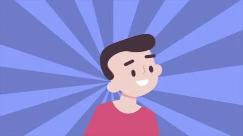 Cartoon Character Looking Around Stock Footage 303602838