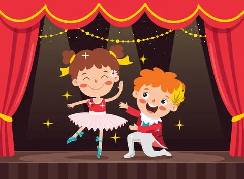 Cartoon Character Performing Classical Ballet Stock Illustration