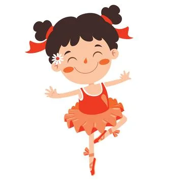 Cartoon Character Performing Classical Ballet Stock Illustration