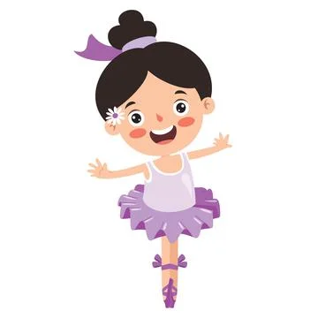 Cartoon Character Performing Classical Ballet Stock Illustration