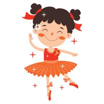 Cartoon Character Performing Classical Ballet Stock Illustration