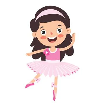 Cartoon Character Performing Classical Ballet Stock Illustration