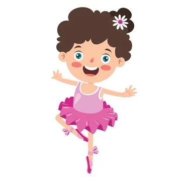 Cartoon Character Performing Classical Ballet Stock Illustration