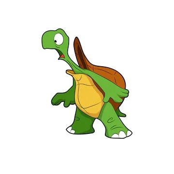 Cartoon character. Surprised turtle. Isolated on white background. Animal the Stock Illustration