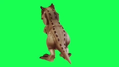 Cartoon character Tir  is talking from the back angle in green screen chroma key Stockbeeldmateriaal 245358194