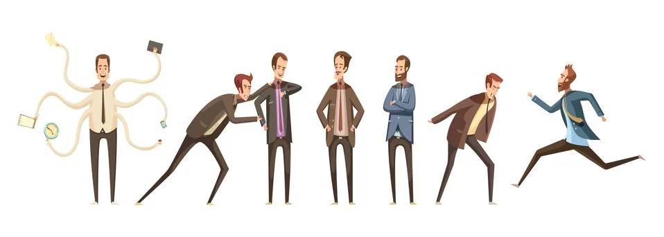 Cartoon Characters Set Illustrazione stock