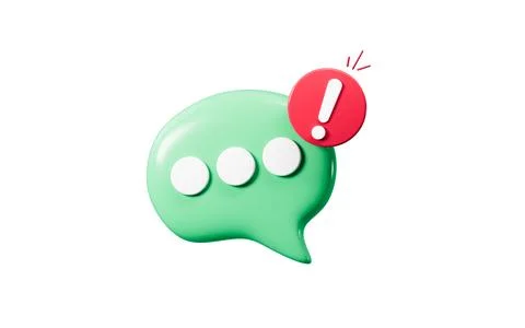 Cartoon chat bubble, message bubbles, 3d rendering. Stock-Illustration