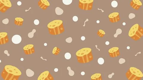 Cartoon Cheese Slice Background Stock Illustration