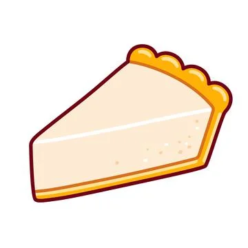Cartoon cheesecake slice drawing Stock Illustration