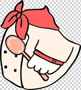 Cartoon Chef Uniform with Spoon for Silly Goose Dress Up Illustration Stock Illustration