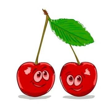 Cartoon cherry Stock Illustration