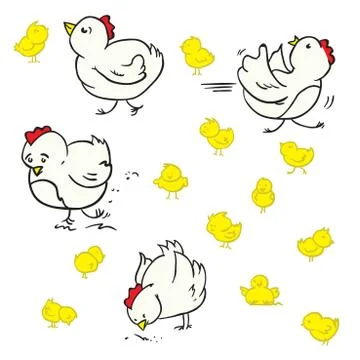 Cartoon chicken Stock Illustration