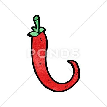 Cartoon chili pepper Stock Illustration