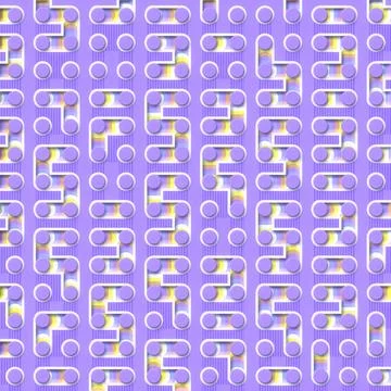 Cartoon chip with current flowing. 3d rendering abstract background Stock Illustration