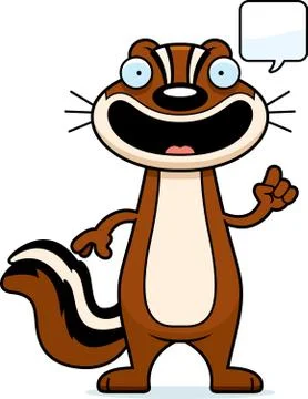 Cartoon Chipmunk Talking Stock Illustration