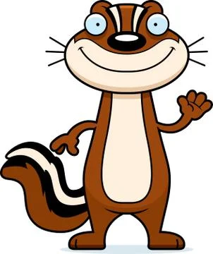 Cartoon Chipmunk Waving Stock Illustration