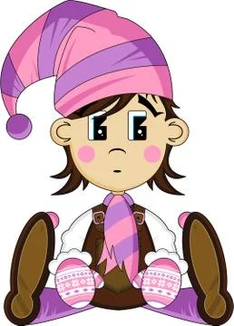 Cartoon Christmas Elf Stock-Illustration