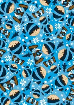 Cartoon Christmas Elf Pattern Stock-Illustration