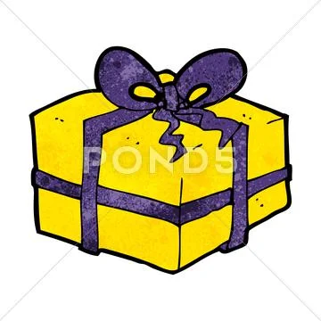 Cartoon christmas present Stock Illustration