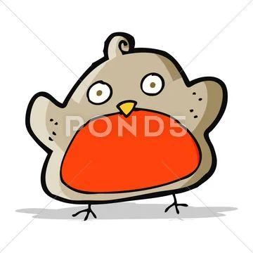 Cartoon christmas robin Stock Illustration