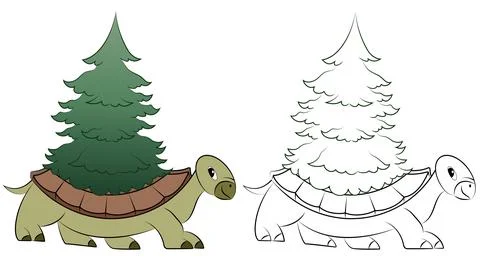 Cartoon christmas turtle Stock Illustration