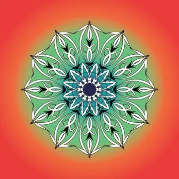 Cartoon circular pattern. Arts round vector symbol Illustrazione stock