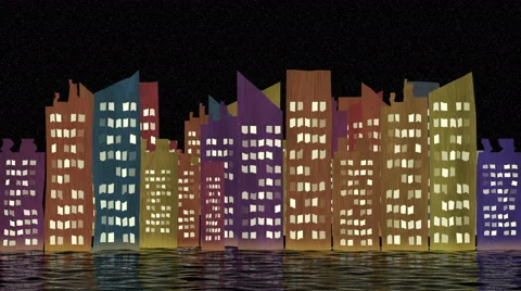 Cartoon City Stock Footage 59778669