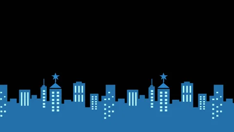 Cartoon city Stock Footage 95664933