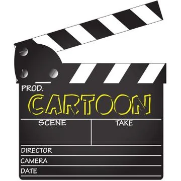 Cartoon Clapper Board Illustrazione stock