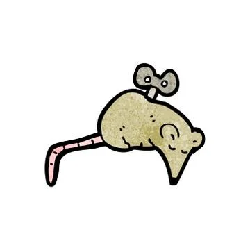 Cartoon clockwork mouse Stock Illustration