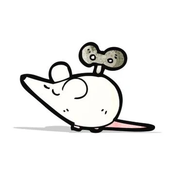 Cartoon clockwork mouse Illustrazione stock