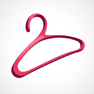 Cartoon clothes hanger Stock Illustration