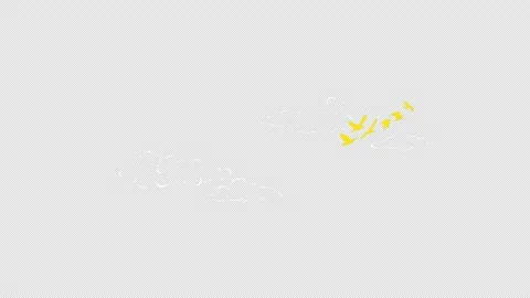 Cartoon cloud and bird flying icon loop Animation video transparent backgro.. Stock Footage 236831482