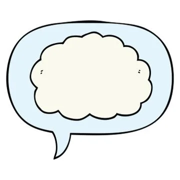 Cartoon cloud and speech bubble Illustrazione stock