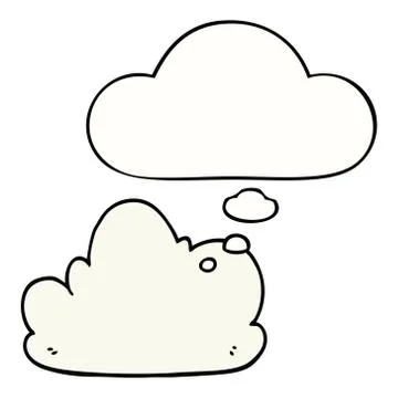 Cartoon cloud and thought bubble イラスト素材