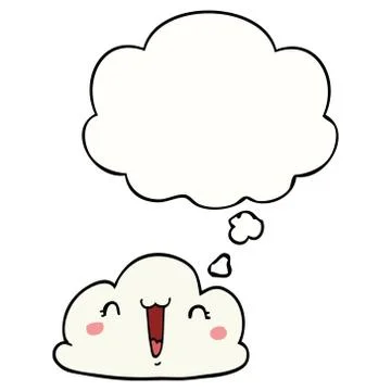 Cartoon cloud and thought bubble イラスト素材