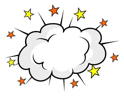 Cartoon cloud bang effects Stock Illustration