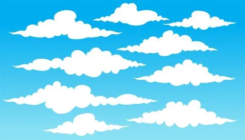 Cartoon cloud collection vector illustration Stock-Illustration