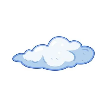 Cartoon cloud floating in a bright sky イラスト素材