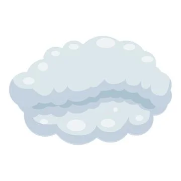 Cartoon cloud floating gently in sky Illustration