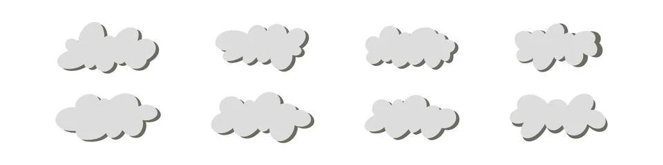 Cartoon cloud icon , fluffy shape. graphic designs and bubble like illustra.. Stock Illustration