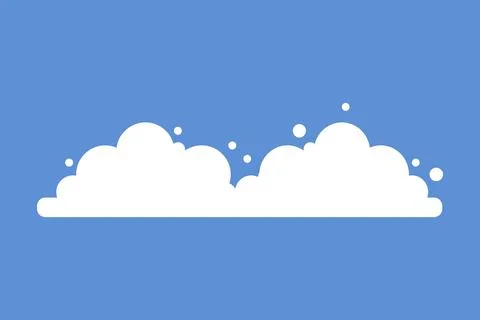 Cartoon cloud icon. Modern flat icon for design. Vector isolated on white  Stock Illustration