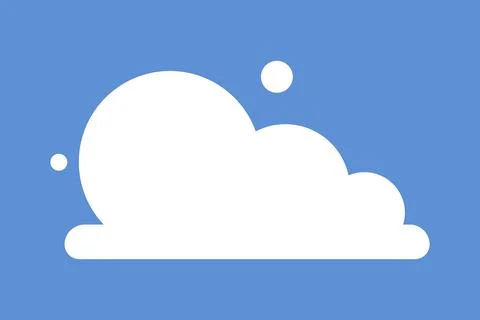 Cartoon cloud icon. Modern flat icon for design. Vector isolated on white  스톡 일러스트