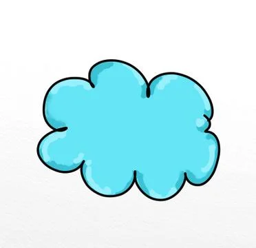 With a cartoon cloud Stock Illustration