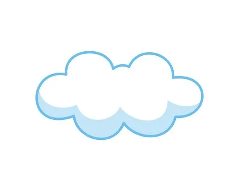 Cartoon cloud image. Vector Illustration. Stock Illustration