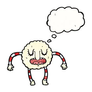 Cartoon cloud monster Illustrazione stock