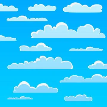 Cartoon Cloud Pattern Stock Illustration